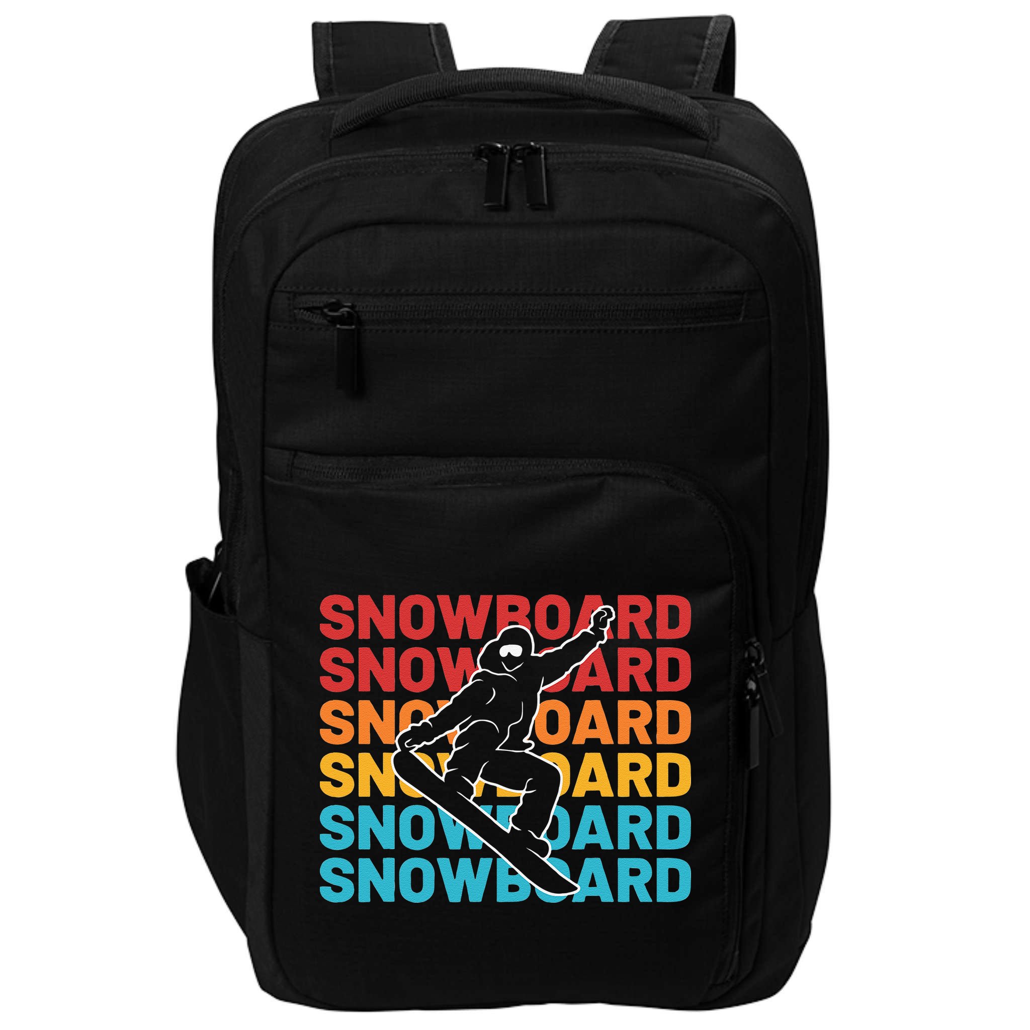 Snowboard Vintage Winter Sports Alpine Skiing Snowboarder Impact Tech Backpack
