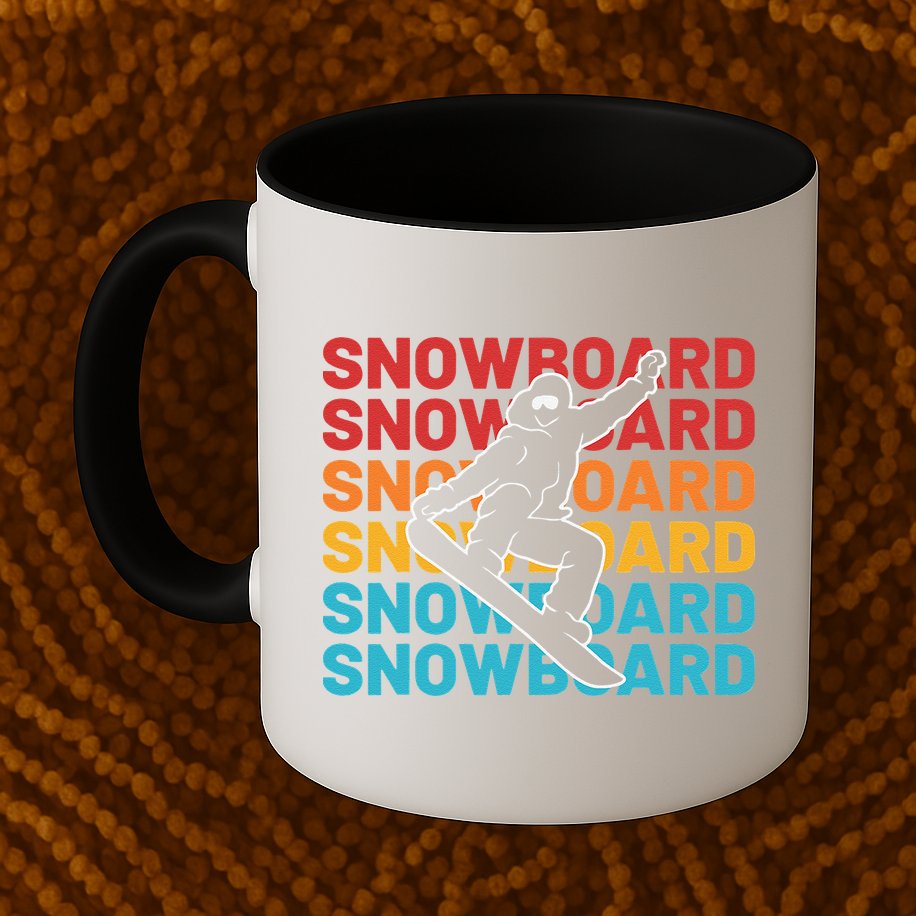 Snowboard Vintage Winter Sports Alpine Skiing Snowboarder Mug