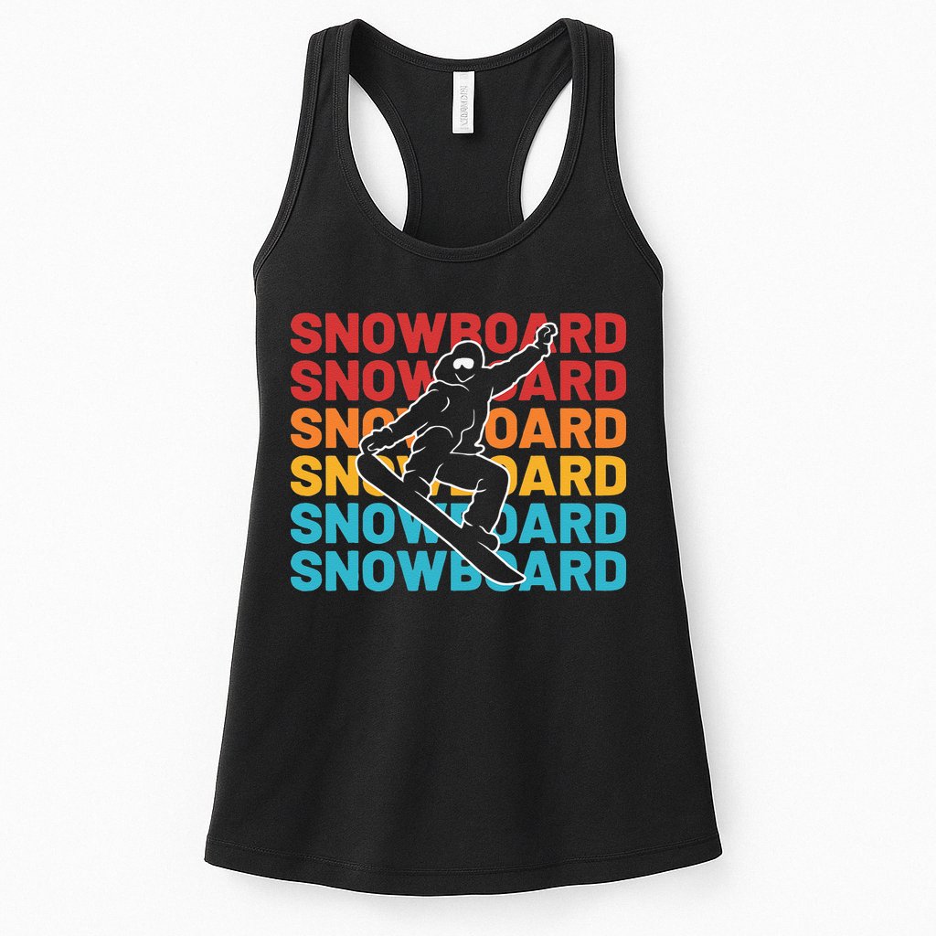 Snowboard Vintage Winter Sports Alpine Skiing Snowboarder Womens Tank Top