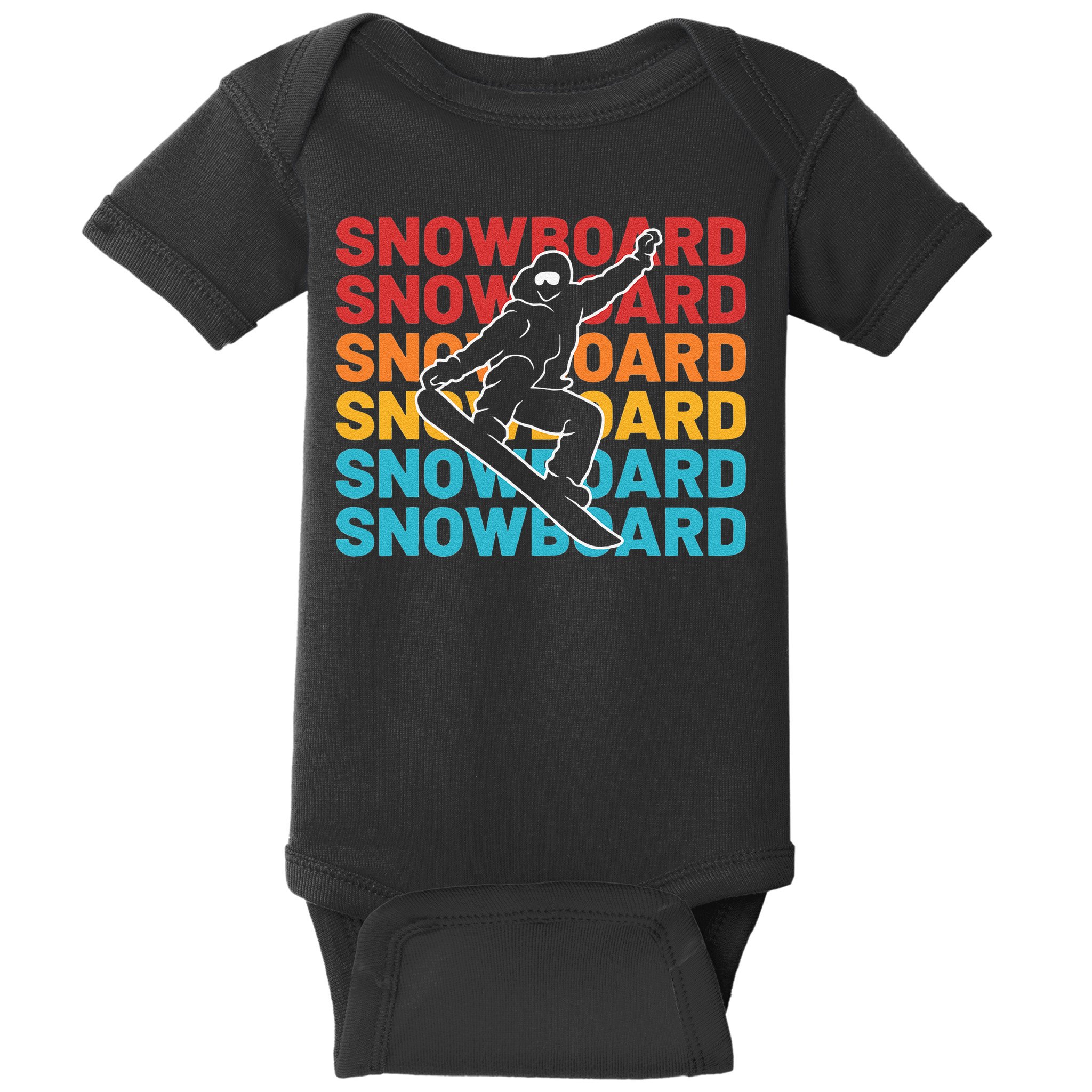 Snowboard Vintage Winter Sports Alpine Skiing Snowboarder Baby Bodysuit