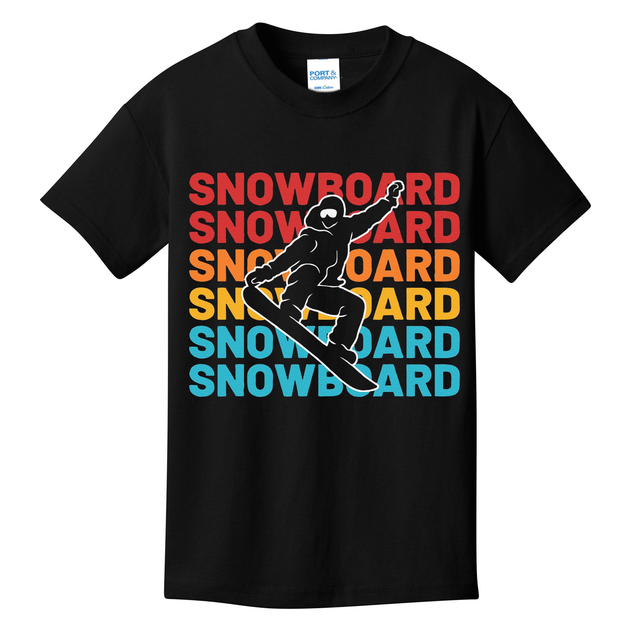 Snowboard Vintage Winter Sports Alpine Skiing Snowboarder Kids T-Shirt