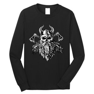 Skull Viking With Beard Long Sleeve Shirt