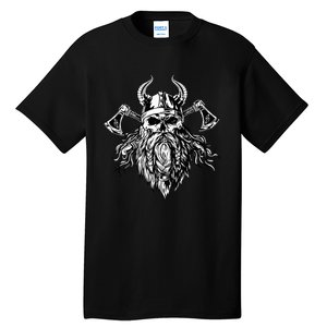 Skull Viking With Beard Tall T-Shirt