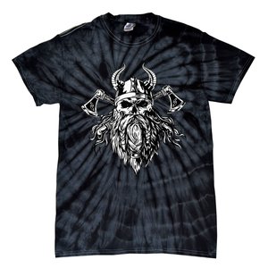 Skull Viking With Beard Tie-Dye T-Shirt