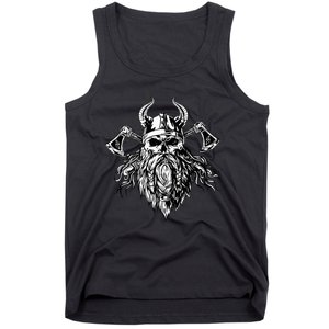 Skull Viking With Beard Tank Top