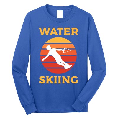 Sunset Vintage Water Skiing Meaningful Gift Long Sleeve Shirt