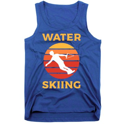 Sunset Vintage Water Skiing Meaningful Gift Tank Top