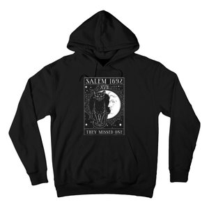 Salem Witch 1692 They Missed One Halloween Witch Costume Black Cat Hoodie