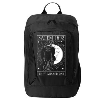 Salem Witch 1692 They Missed One Halloween Witch Costume Black Cat City Backpack