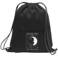 Salem Witch 1692 They Missed One Halloween Witch Costume Black Cat Sweatshirt Cinch Pack Bag