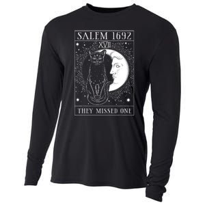 Salem Witch 1692 They Missed One Halloween Witch Costume Black Cat Cooling Performance Long Sleeve Crew