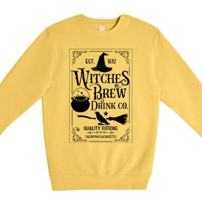 Salem Witch 1692 Witches Brew Funny Witchy Halloween Great Gift Premium Crewneck Sweatshirt