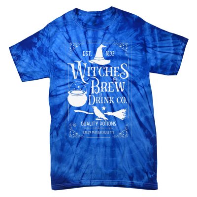 Salem Witch 1692 Witches Brew Drink Funny Witchy Halloween Tie-Dye T-Shirt