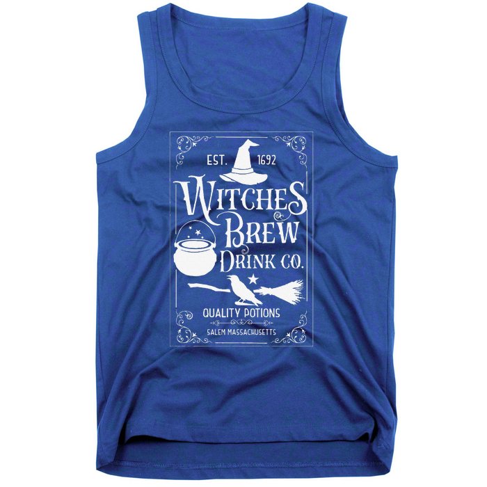 Salem Witch 1692 Witches Brew Drink Funny Witchy Halloween Tank Top