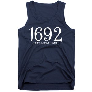 Salem Witch 1692 They Missed One Halloween Gift Massachusetts Witch Trials Tank Top