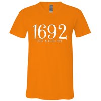 Salem Witch 1692 They Missed One Halloween Gift Massachusetts Witch Trials V-Neck T-Shirt