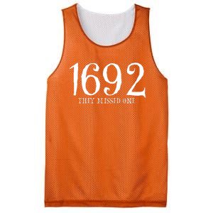 Salem Witch 1692 They Missed One Halloween Gift Massachusetts Witch Trials Mesh Reversible Basketball Jersey Tank