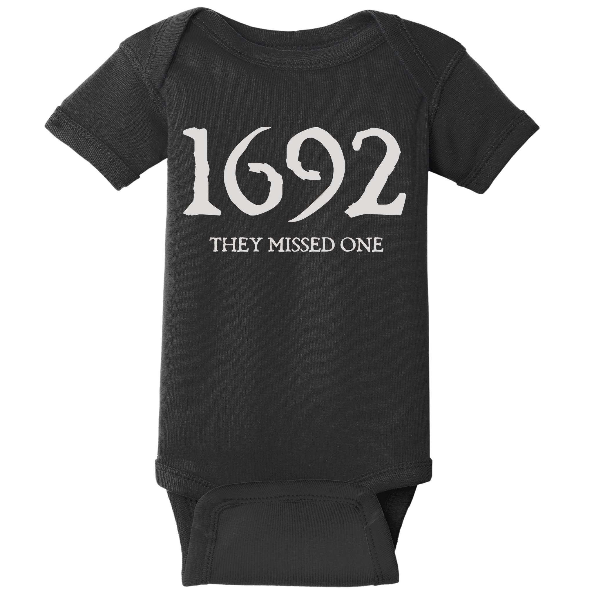 Salem Witch 1692 They Missed One Halloween Massachusetts Witch Trials Season Baby Bodysuit