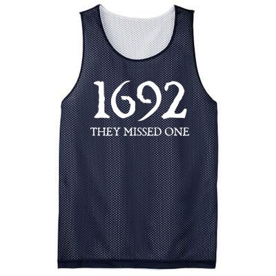 Salem Witch 1692 They Missed One Halloween Massachusetts Witch Trials Season Mesh Reversible Basketball Jersey Tank