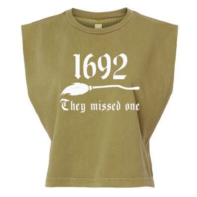 Salem Witch 1692 They Missed One Massachusetts Halloween Garment-Dyed Women's Muscle Tee