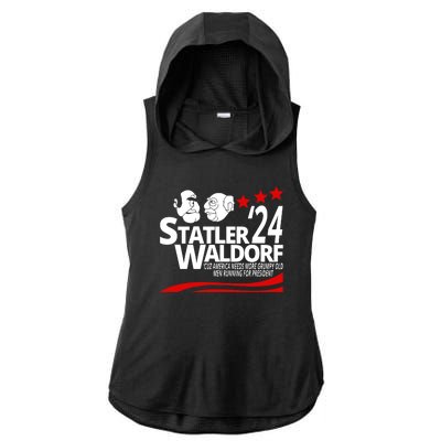 Statler Waldorf 2024 Funny President Ladies PosiCharge Tri-Blend Wicking Draft Hoodie Tank