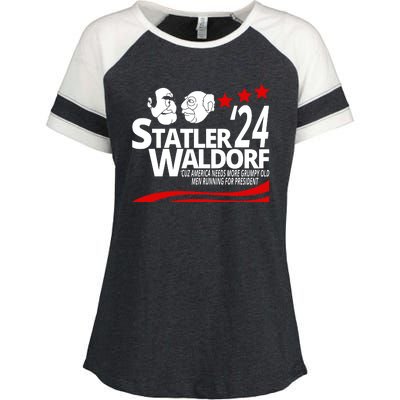 Statler Waldorf 2024 Funny President Enza Ladies Jersey Colorblock Tee