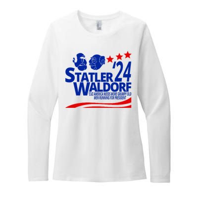 Statler Waldorf 2024 Funny President Womens CVC Long Sleeve Shirt