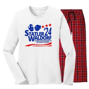 Statler Waldorf 2024 Funny President Women's Long Sleeve Flannel Pajama Set 