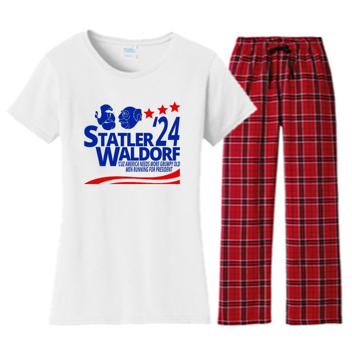 Statler Waldorf 2024 Funny President Women's Flannel Pajama Set