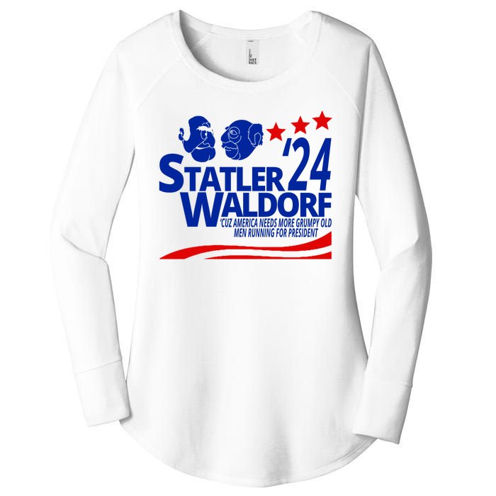 Statler Waldorf 2024 Funny President Women's Perfect Tri Tunic Long Sleeve Shirt