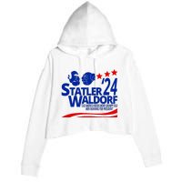 Statler Waldorf 2024 Funny President Crop Fleece Hoodie