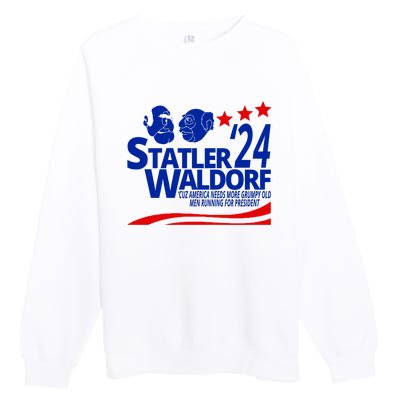 Statler Waldorf 2024 Funny President Premium Crewneck Sweatshirt