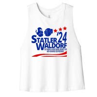 Statler Waldorf 2024 Funny President Women's Racerback Cropped Tank