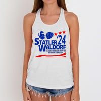 Statler Waldorf 2024 Funny President Women's Knotted Racerback Tank