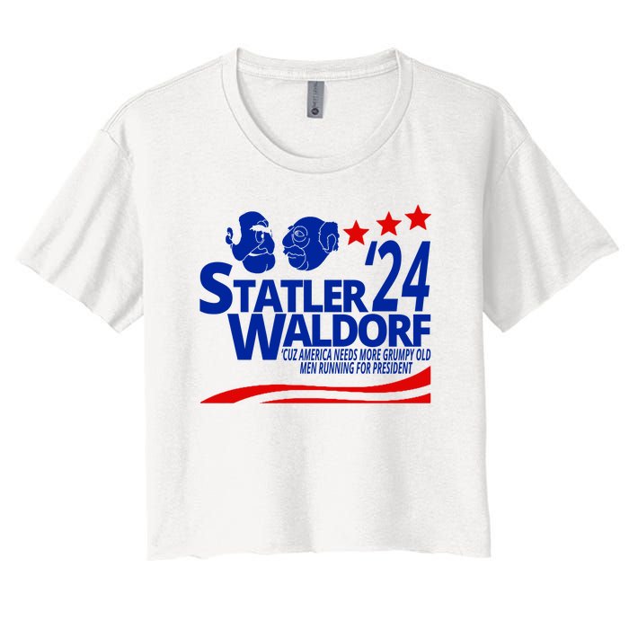 Statler Waldorf 2024 Funny President Women's Crop Top Tee