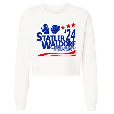 Statler Waldorf 2024 Funny President Cropped Pullover Crew