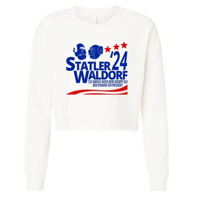 Statler Waldorf 2024 Funny President Cropped Pullover Crew