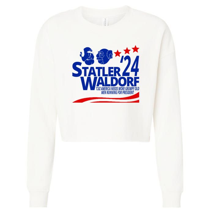 Statler Waldorf 2024 Funny President Cropped Pullover Crew