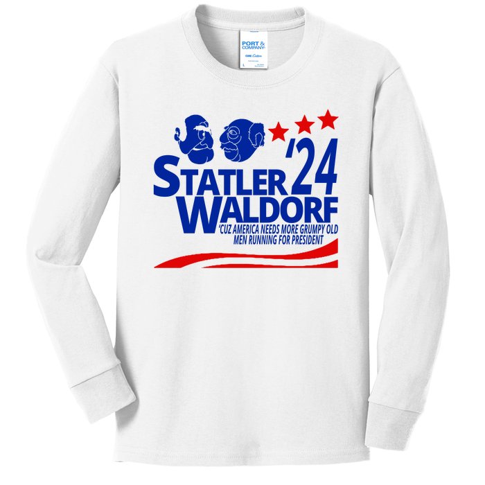 Statler Waldorf 2024 Funny President Kids Long Sleeve Shirt