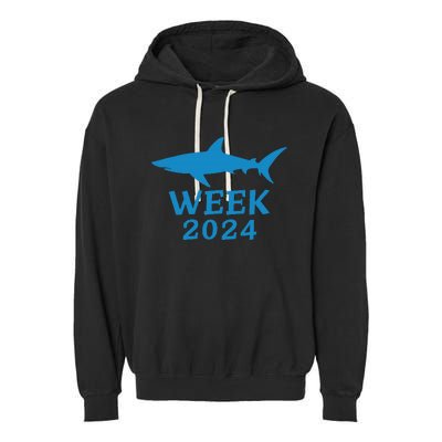 Shark Week 2024 Passion For Shark Lovers Design Garment-Dyed Fleece Hoodie