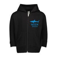 Shark Week 2024 Passion For Shark Lovers Design Toddler Zip Fleece Hoodie