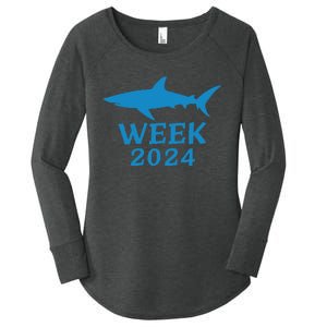 Shark Week 2024 Passion For Shark Lovers Design Women's Perfect Tri Tunic Long Sleeve Shirt