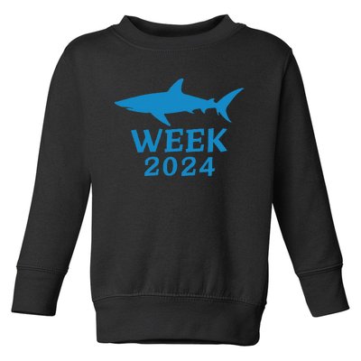 Shark Week 2024 Passion For Shark Lovers Design Toddler Sweatshirt