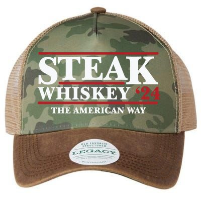 Steak Whiskey 24 The American Way Legacy Tie Dye Trucker Hat