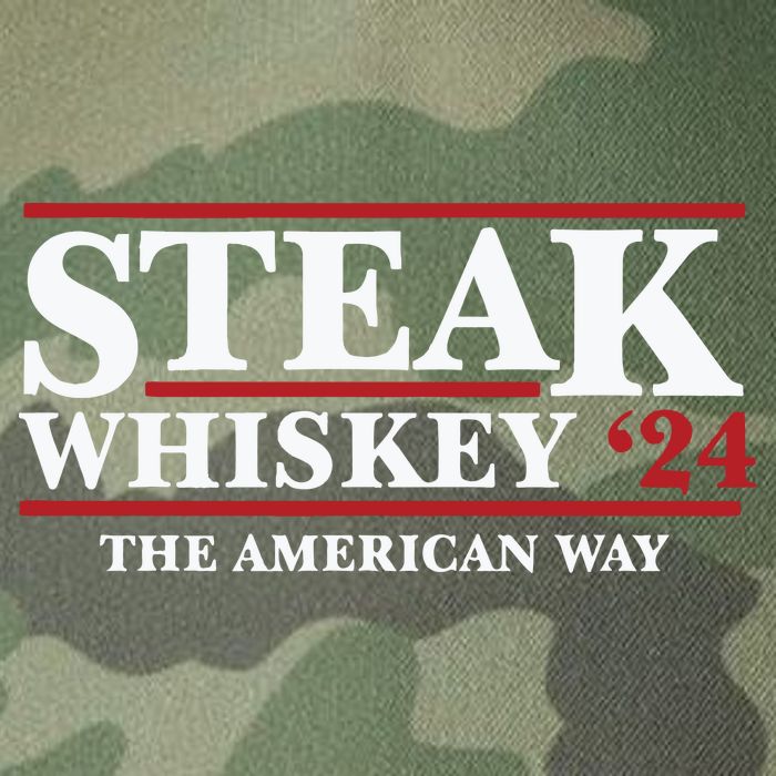 Steak Whiskey 24 The American Way Legacy Tie Dye Trucker Hat