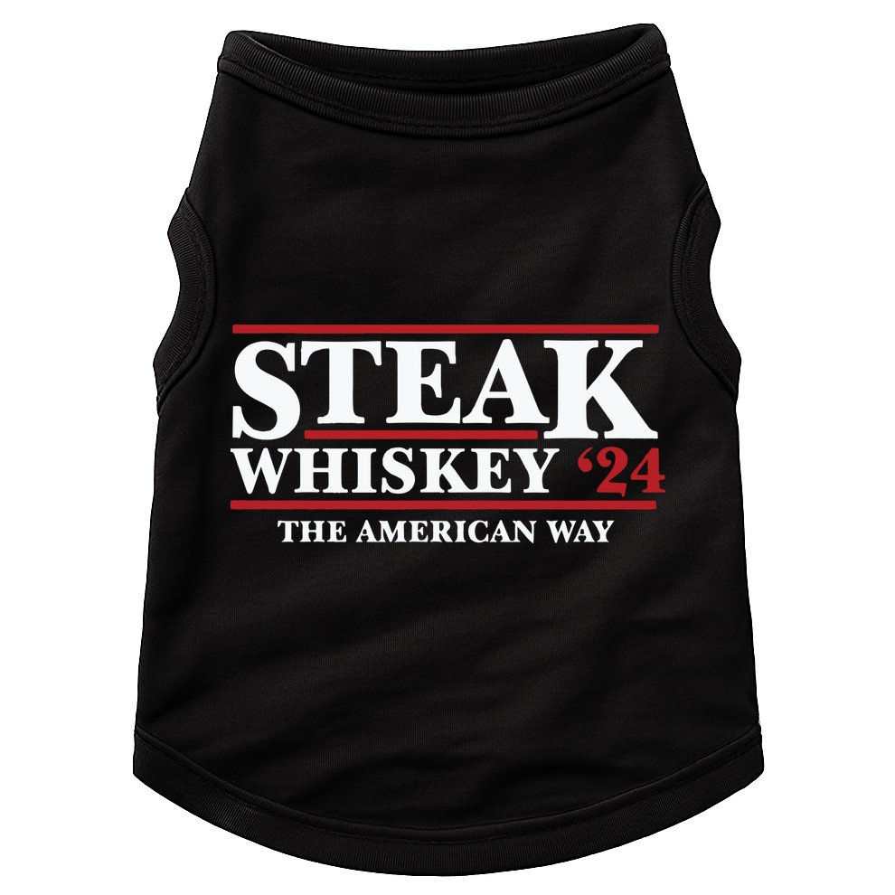 Steak Whiskey 24 The American Way Doggie Tank