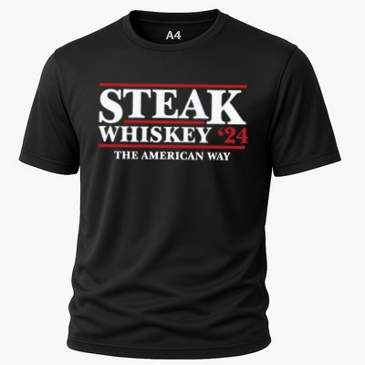 Steak Whiskey 24 The American Way Performance Shirt