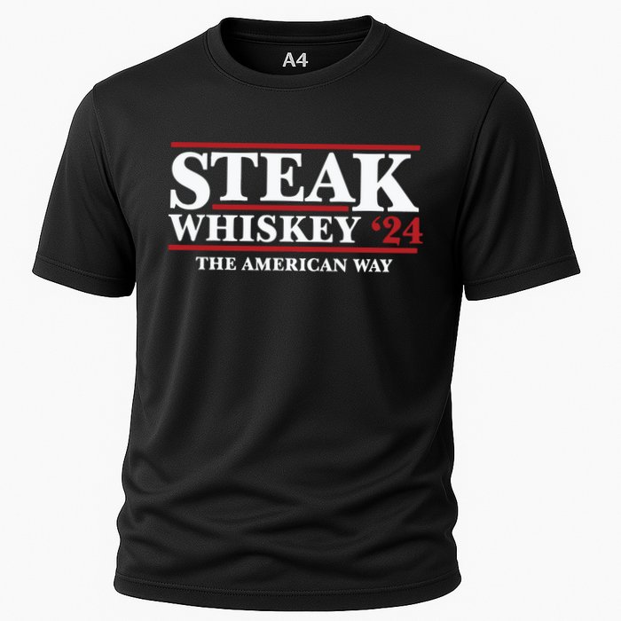 Steak Whiskey 24 The American Way Performance Shirt