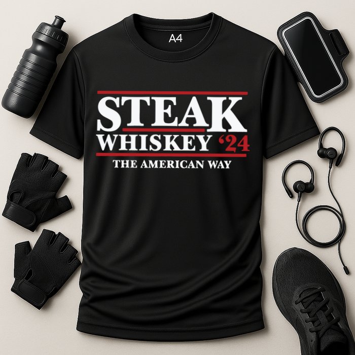 Steak Whiskey 24 The American Way Performance Shirt