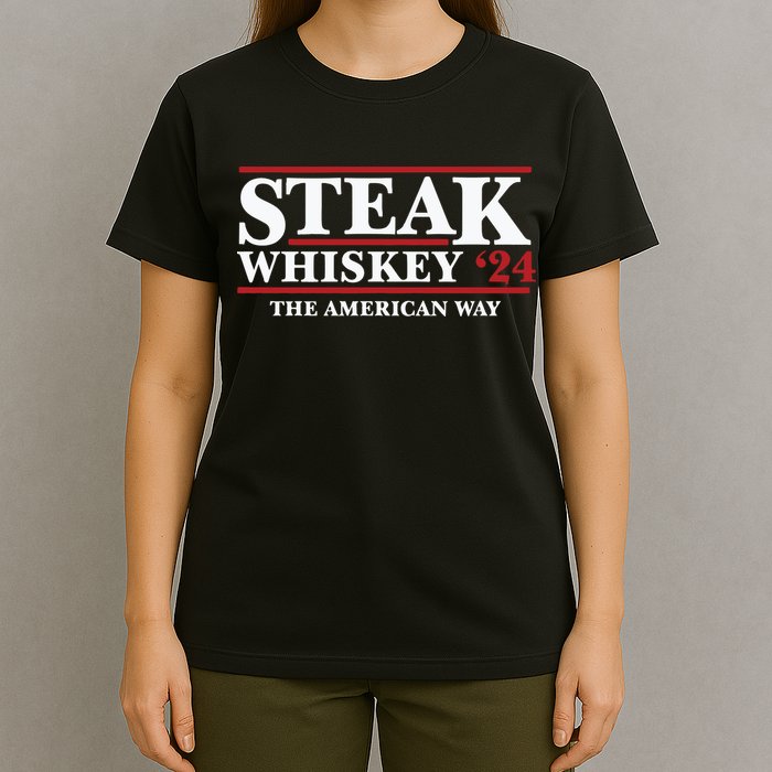 Steak Whiskey 24 The American Way T-Shirt